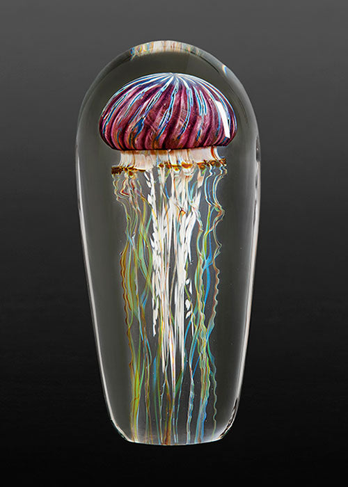 Purple Ribbed Jellyfish – Satava Art Glass