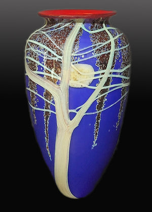 Blue Harvest Moon Vase