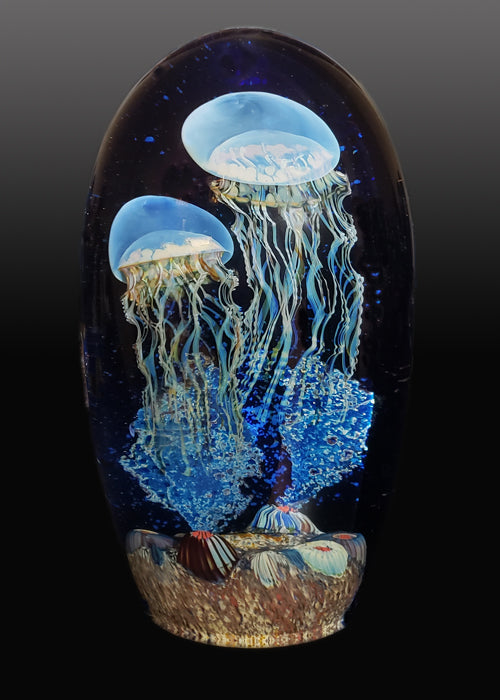 Double Moon Seascape Jellyfish – Satava Art Glass