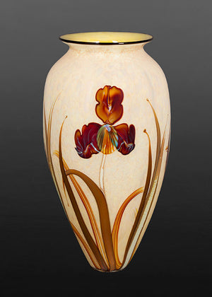 Iris on Gold Vase