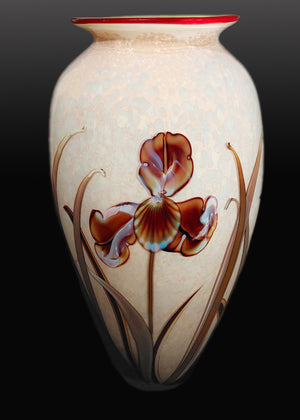 Iris on Gold Vase