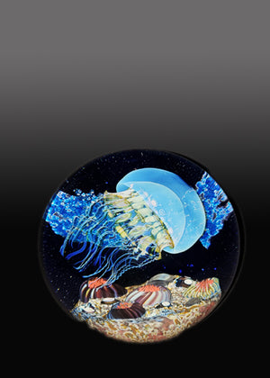 Moon Side Swimmer Seascape Jellyfish