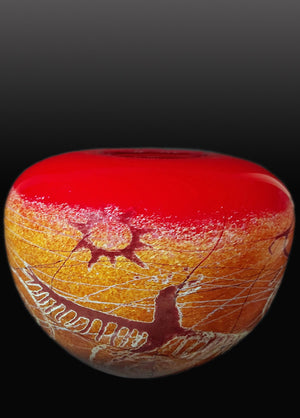 Petroglyph Red Vase