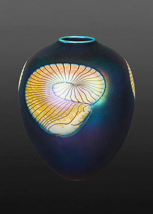 Nautilus Fumed Black Vase